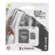 Флеш карта microSDHC 512GB microSDXC Class10 Kingston <SDCS2/512GB> UHS-I Canvas Select up to 100MB/s с адапт.