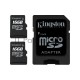 Флеш карта microSDHC 16GB microSDXC Class10 Kingston <SDCS2/16GB-2P1A> Class10 UHS-I Canvas Select up to 100MB/s с адапт.