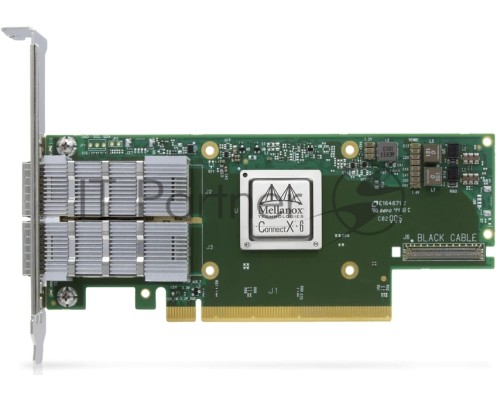 Адаптер Infiniband ConnectX®-6 VPI adapter card, HDR IB (200Gb/s) and 200GbE, dual-port QSFP56, PCIe4.0 x16, tall bracket