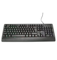 Клавиатура с подстветкой Gembird KB-220L, USB, черный, 104 клавиши, подсветка Rainbow, кабель 1.5м