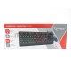 Клавиатура с подстветкой Gembird KB-220L, USB, черный, 104 клавиши, подсветка Rainbow, кабель 1.5м