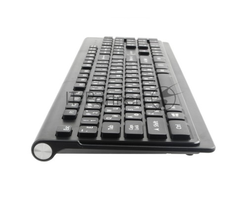 Комплект клавиатура+мышь беспроводные Gembird KBS-7200, черный, 2.4ГГц/10м, 1600 DPI,  мини-приемник- USB