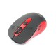Мышь беспроводная Gembird MUSW-221-R черный/красный, 1600 dpi, радиоканал, USB, кнопки - 6