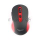 Мышь беспроводная Gembird MUSW-221-R черный/красный, 1600 dpi, радиоканал, USB, кнопки - 6