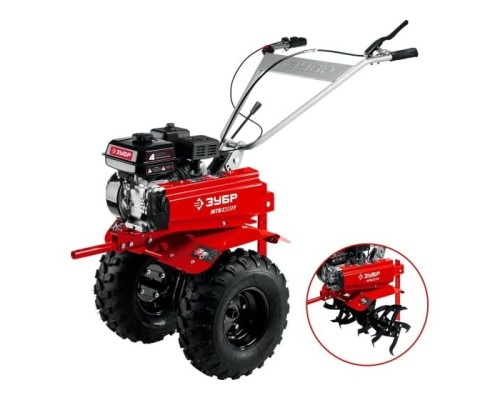 [Мотоблоки, Культиваторы] ЗУБР  увеличенные колеса, 7 л.с., мотоблок с понижающей передачей  [МТБ-400 У]