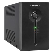 CROWN ИБП CMU-SP650EURO { 650VA\390W, корпус металл, 1x12V/7AH, розетки 3*EURO, AVR 140-290V, съёмный кабель питания 1.8 м, порт RJ11/45, порт USB, LED-} [CM000001861] 