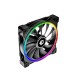 Вентилятор ID-COOLING ZF-14025-ARGB 140x140x25мм (60шт./кор, Пульт управления, PWM, Low Noise, резиновые углы, Addresable RGB, 800-1600об/мин) BOX