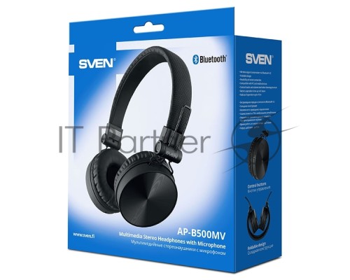 Наушники с микрофоном SVEN AP-B500MV / BLACK  (Bluetooth)