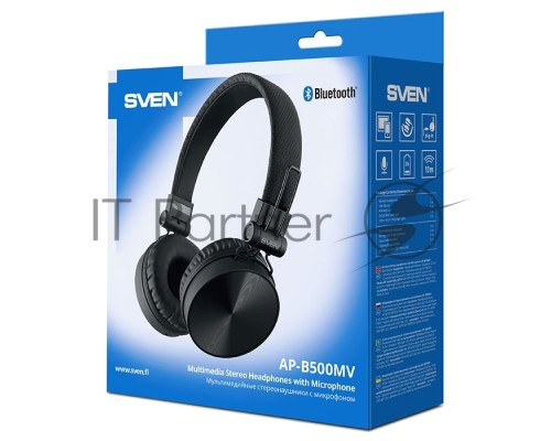 Наушники с микрофоном SVEN AP-B500MV / BLACK  (Bluetooth)