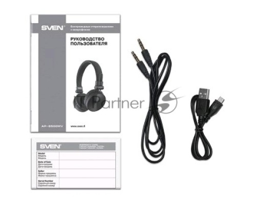 Наушники с микрофоном SVEN AP-B500MV / BLACK  (Bluetooth)