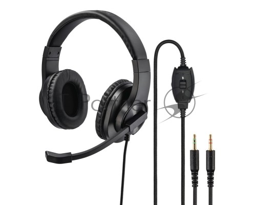 Наушники с микрофоном Hama HS-P300 черный 2м накладные оголовье (00139925)