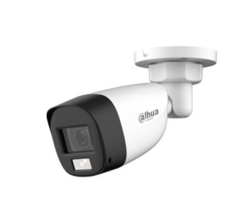 [Видеонаблюдение] DAHUA DH-HAC-HFW1500CLP-IL-A-0360B-S2 Уличная цилиндрическая HDCVI-видеокамера с интеллектуальной двойной подсветкой 5Мп, объектив 3.6мм, ИК 20м, LED 20м, IP67, корпус: металл, быстрый монтаж 