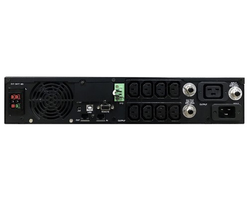 Источник бесперебойного питания Powercom Smart King RT SRT-2000A LCD 1800Вт 2000ВА черный