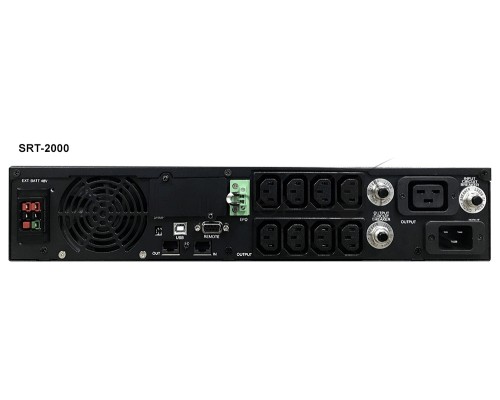 Источник бесперебойного питания Powercom Smart King RT SRT-2000A LCD 1800Вт 2000ВА черный
