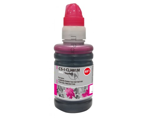 Чернила Cactus CS-I-CLI481M пурпурный100мл для Canon Pixma TR7540/TR8540/TS6140/TS8140/TS9140