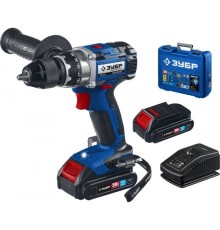 ЗУБР  Т7, 20 В, 70 Н·м, 2 АКБ (2 А·ч), бесщеточная дрель-шуруповерт, кейс, Профессионал (DB-201-22)
