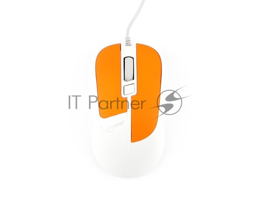 Мышь проводная Gembird MOP-410-O оранжевый, 1600 dpi, USB, кнопки - 4