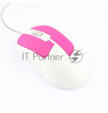 Мышь Gembird MOP-410-P, USB, фиолетовый,  3 кнопки+колесо кнопка, soft touch, 1600 DPI, кабель 1.5м
