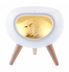 ЭРА Б0052814 Ночник - светильник светодиодный NLED-467-1W-W котик белый