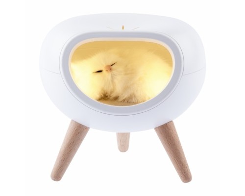 [светильники] ЭРА Б0052814 Ночник - светильник светодиодный NLED-467-1W-W котик белый