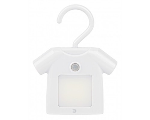 [светильники] ЭРА Б0049345 Ночник - светильник светодиодный NLED-486-1W-MS-W на батарейках с датчиком движения белый 
