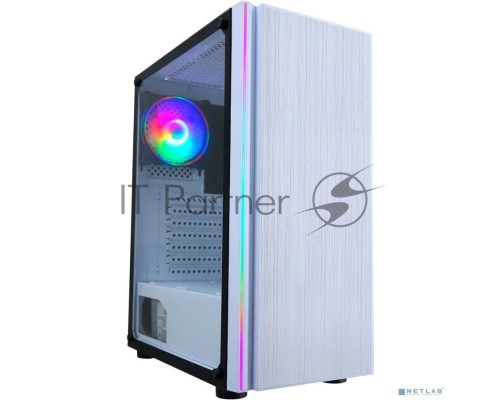 Компьютерный корпус Formula CL-3302W RGB белый без БП ATX 2xUSB2.0 1xUSB3.0 audio bott PSU