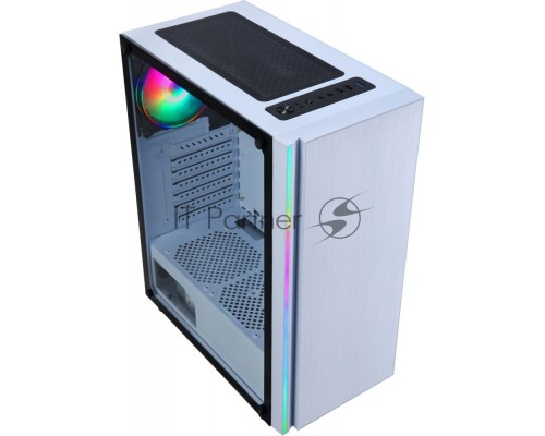 Компьютерный корпус Formula CL-3302W RGB белый без БП ATX 2xUSB2.0 1xUSB3.0 audio bott PSU