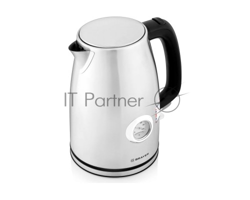 Чайник электрический BRAYER BR1022 2200Вт.1,7 л, STRIX, стальной, термометр.