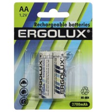 Аккумулятор AA-2700мА.ч Ni-Mh BL-2 NHAA2700BL2 1.2В (блист.2шт) Ergolux 12445