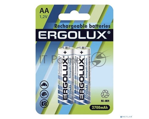 Аккумулятор AA-2700мА.ч Ni-Mh BL-2 NHAA2700BL2 1.2В (блист.2шт) Ergolux 12445