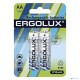 Аккумулятор AA-2700мА.ч Ni-Mh BL-2 NHAA2700BL2 1.2В (блист.2шт) Ergolux 12445