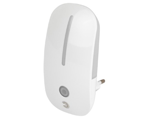 [светильники] ЭРА Б0057211 Ночник - светильник светодиодный NN-620-LS-W в розетку с датчиком освещенности белый