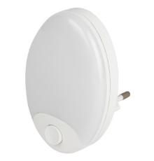 ЭРА Б0057213 Ночник - светильник светодиодный NN-623-SW-W в розетку с выключателем белый