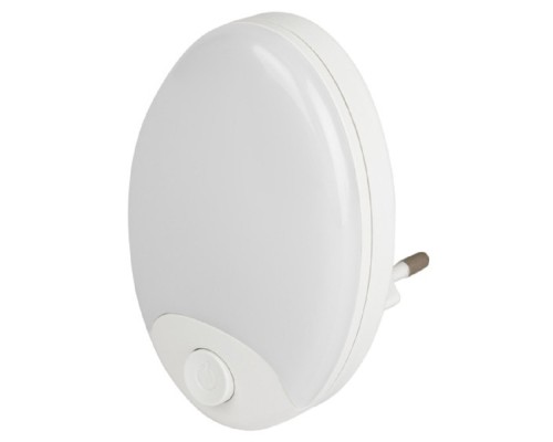 [светильники] ЭРА Б0057213 Ночник - светильник светодиодный NN-623-SW-W в розетку с выключателем белый