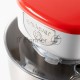Миксер стационарный Endever Sigma-25, 1000 Вт., планетарный, многофункциональный, стальная чаша 3,5 л., регулировка скорости, белый/красный
