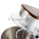 Миксер стационарный Endever Sigma-26, 1000 Вт., планетарный, многофункциональный, стальная чаша 3,5 л., регулировка скорости, белый/коричневый