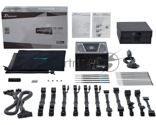 Блок питания Seasonic ATX 750W PRIME TX-750 80+ titanium (24+4+4pin) APFC 135mm fan 20xSATA Cab Manag RTL