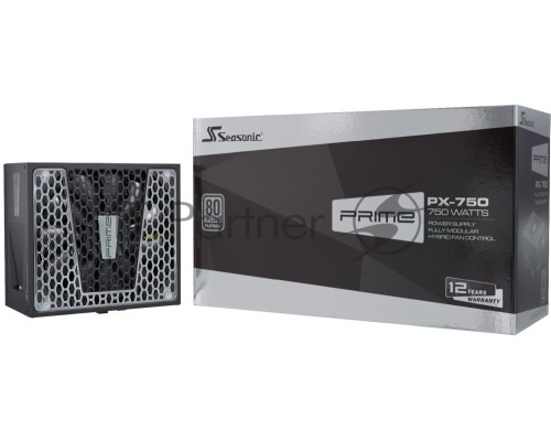 Блок питания Seasonic ATX 750W PRIME PX-750 80+ platinum (24+4+4pin) APFC 135mm fan 10xSATA Cab Manag RTL