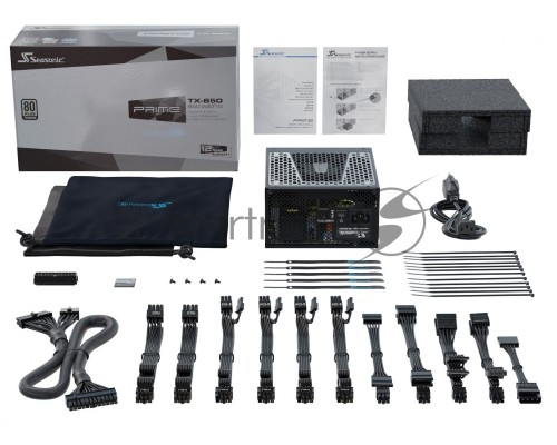 Блок питания Seasonic ATX 650W PRIME TX-650 80+ titanium (24+4+4pin) APFC 135mm fan 10xSATA Cab Manag RTL