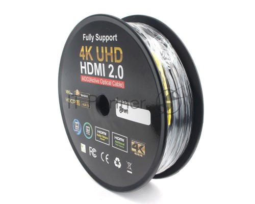 Активный оптический кабель HDMI Cablexpert, 80м, v2.0, 19M/19M, AOC Premium Series, позол.разъемы, экран, коробка Активный оптический кабель HDMI Cablexpert, 80м, v2.0, 19M/19M, AOC Premium Series, позол.разъемы, экран, коробка