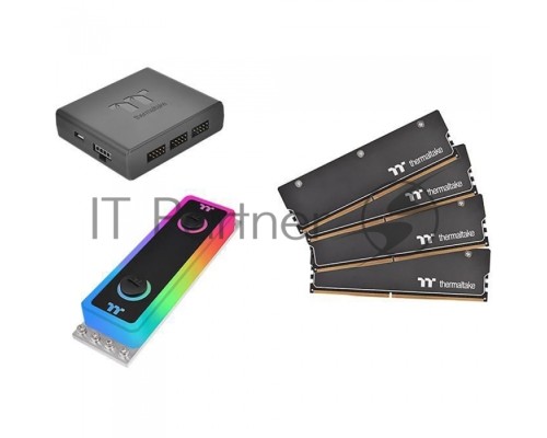 Оперативная память Thermaltake 32GB DDR4 3600 DIMM WaterRam RGB Gaming Memory Non-ECC, CL18, 1.35V, 4xHeat Shield, 1xMemory Water Block, 1xController, XMP 2.0, Kit (2x8GB), RTL Оперативная память Thermaltake 32GB DDR4 3600 DIMM WaterRam RGB Gaming Memory Non-ECC, CL18, 1.35V, 4xHeat Shield, 1xMemory Water Block, 1xController, XMP 2.0, Kit (2x8GB), RTL