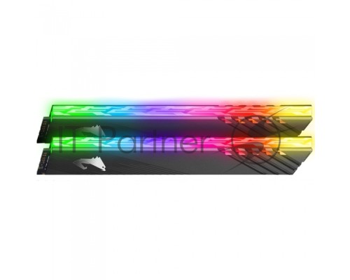 Модуль памяти 16GB Gigabyte DDR4 3600 DIMM Aorus RGB Gray Gaming Memory GP-AR36C18S8K2HU416R Non-ECC, CL18, 1.35V, Kit (2x8GB), RTL