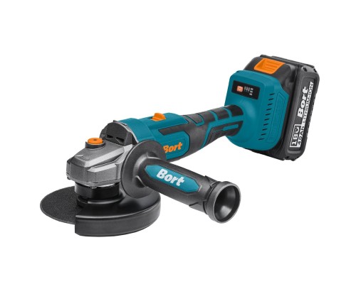 [Шлифовальные машины] Bort МАШИНА ШЛИФОВАЛЬНАЯ УГЛОВАЯ АККУМУЛЯТОРНАЯ BORT BWS-21LI {21 В; Li-Ion ; 4 Ач; 5000-8500 об/мин; 22,2 мм; 1,7 кг; 4 Ач; батарей 2 шт; аксессуаров 6 шт; гарантия 2 г} [93413571]