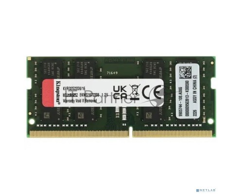 Оперативная память Kingston 16GB DDR4 3200MHz SODIMM Non-ECC CL22  DR x8