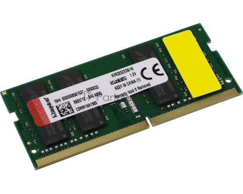 Оперативная память Kingston 16GB DDR4 3200MHz SODIMM Non-ECC CL22  DR x8