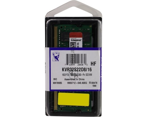 Оперативная память Kingston 16GB DDR4 3200MHz SODIMM Non-ECC CL22  DR x8