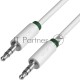 Greenconnect Кабель аудио 3.0m jack 3,5mm/jack 3,5mm белый, зеленая окантовка, ультрагибкий, 28 AWG, M/M, Premium GCR-AVC1662-3.0m, экран, стерео Greenconnect Кабель аудио 3.0m jack 3,5mm/jack 3,5mm белый, зеленая окантовка, ультрагибкий, 28 AWG, M/M, Pr