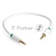 Greenconnect Кабель аудио 3.0m jack 3,5mm/jack 3,5mm белый, зеленая окантовка, ультрагибкий, 28 AWG, M/M, Premium GCR-AVC1662-3.0m, экран, стерео Greenconnect Кабель аудио 3.0m jack 3,5mm/jack 3,5mm белый, зеленая окантовка, ультрагибкий, 28 AWG, M/M, Pr