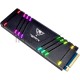 SSD M.2 Viper 512Gb VPR100 RGB Series <VPR100-512GM28H> (PCI-E 3.0 x4, up to 3300/2100MBs, 3D TLC, DRAM 512Mb, Phison E12, TBW 800Tb, 22х80mm, RGB подсветка, heatsink)