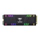 SSD M.2 Viper 512Gb VPR100 RGB Series <VPR100-512GM28H> (PCI-E 3.0 x4, up to 3300/2100MBs, 3D TLC, DRAM 512Mb, Phison E12, TBW 800Tb, 22х80mm, RGB подсветка, heatsink)
